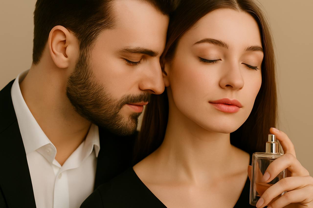 تصویر مردی که مجذوب رایحه عطر زنانه شده است – بهترین عطر زنانه از نظر آقایان